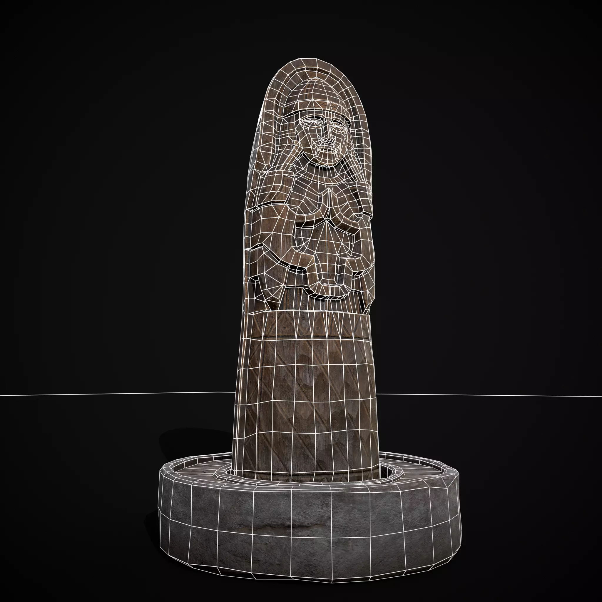 Slavic Gods Figurine Lada Low-poly 3D model_2