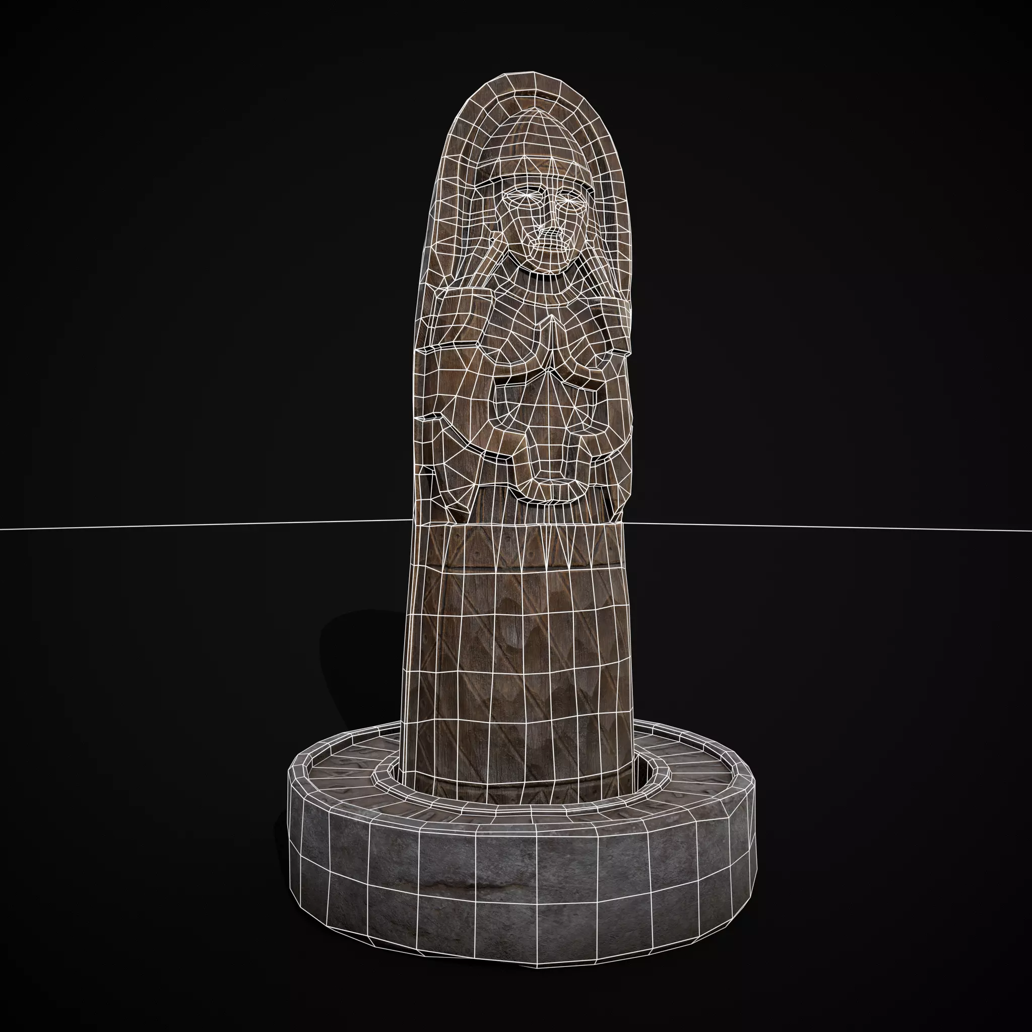 Slavic Gods Figurine Lada Low-poly 3D model_16
