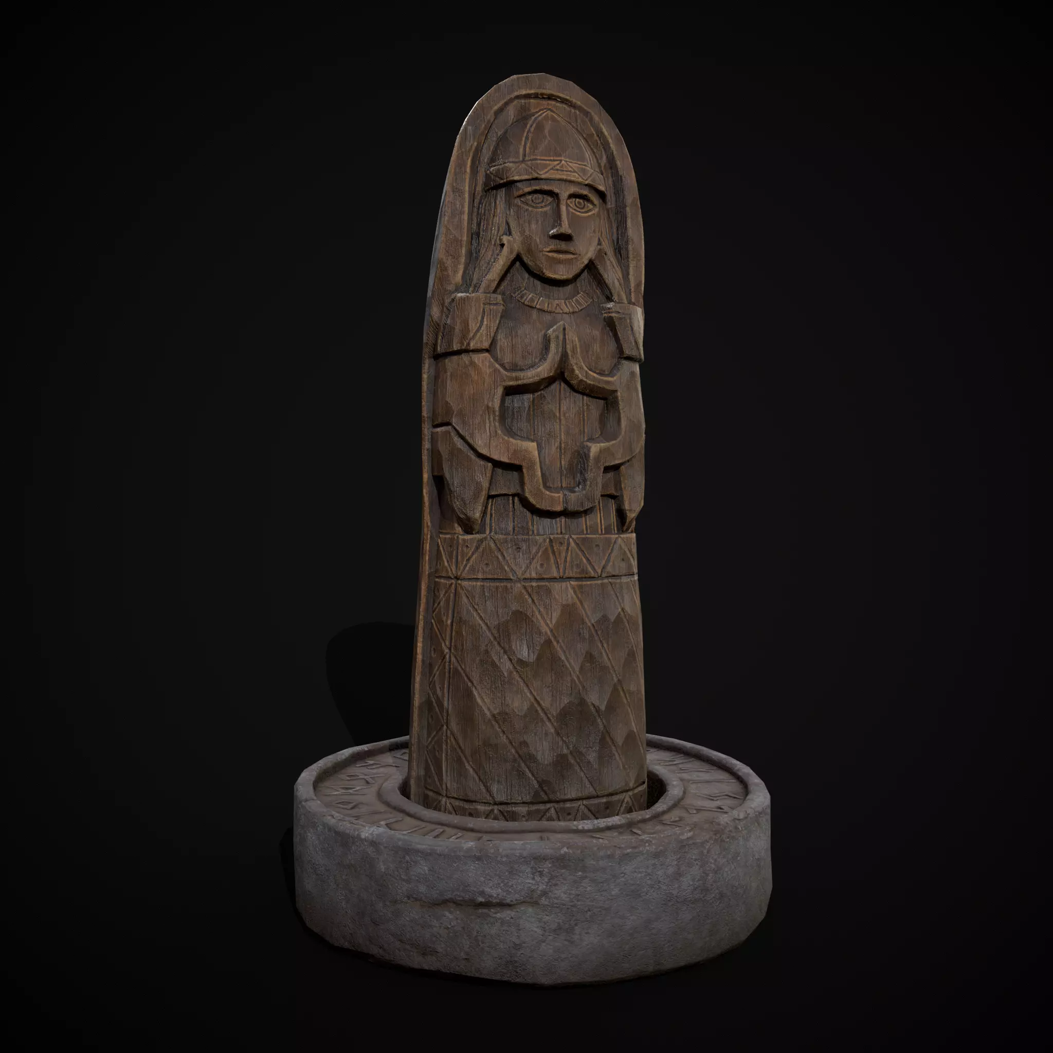 Slavic Gods Figurine Lada Low-poly 3D model_15