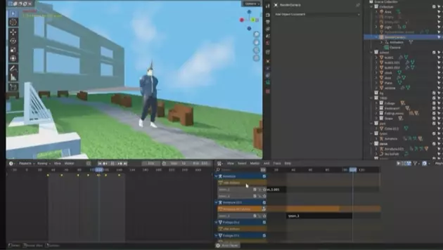 Animated film - Firewall Against Ragging  Low-poly 3D model_5
