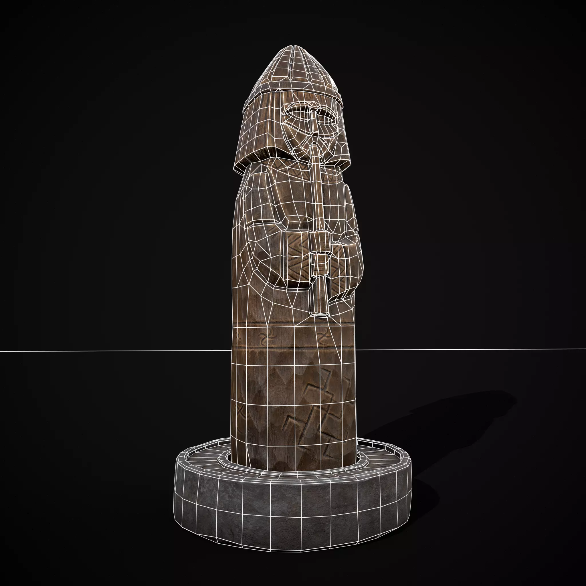 Slavic Gods Figurine Lelya Low-poly 3D model_2