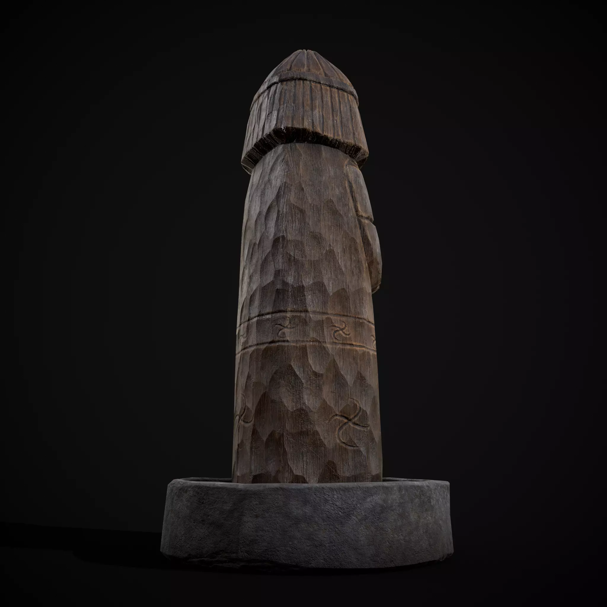Slavic Gods Figurine Lelya Low-poly 3D model_5