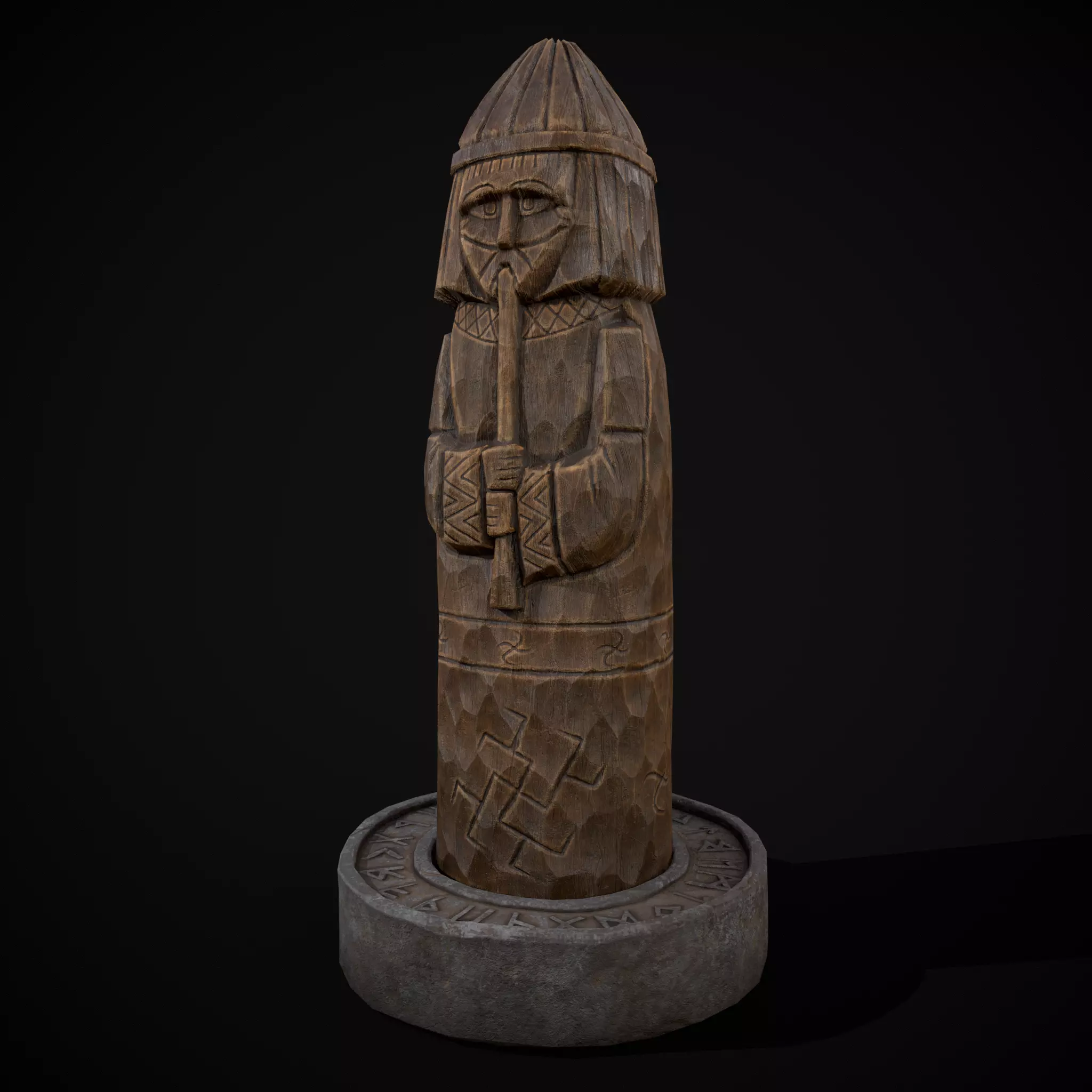 Slavic Gods Figurine Lelya Low-poly 3D model_15