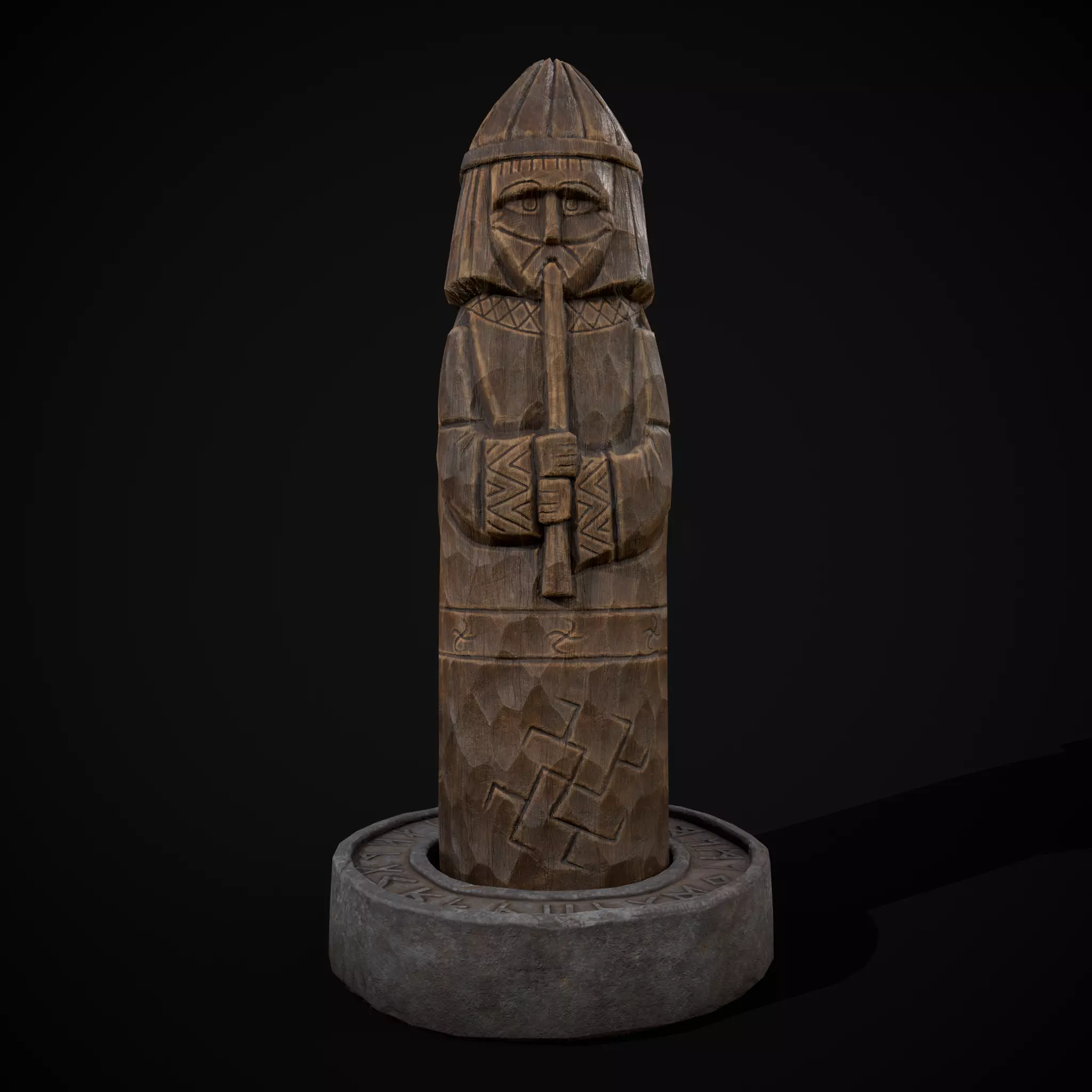 Slavic Gods Figurine Lelya Low-poly 3D model_19