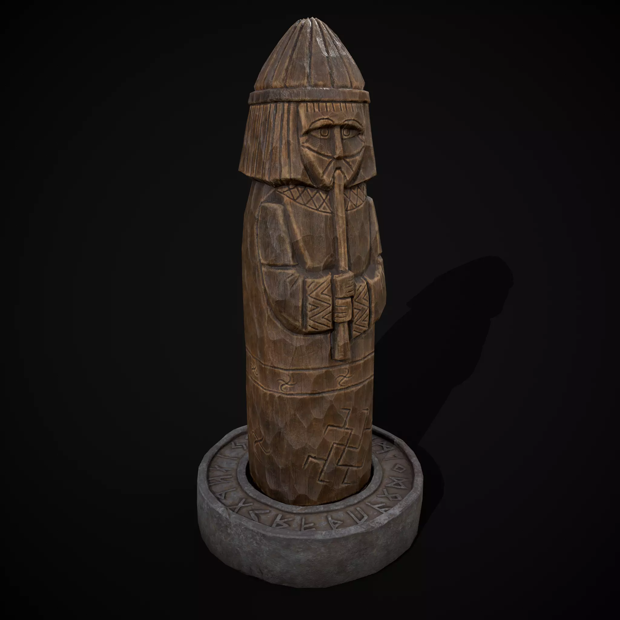 Slavic Gods Figurine Lelya Low-poly 3D model_17