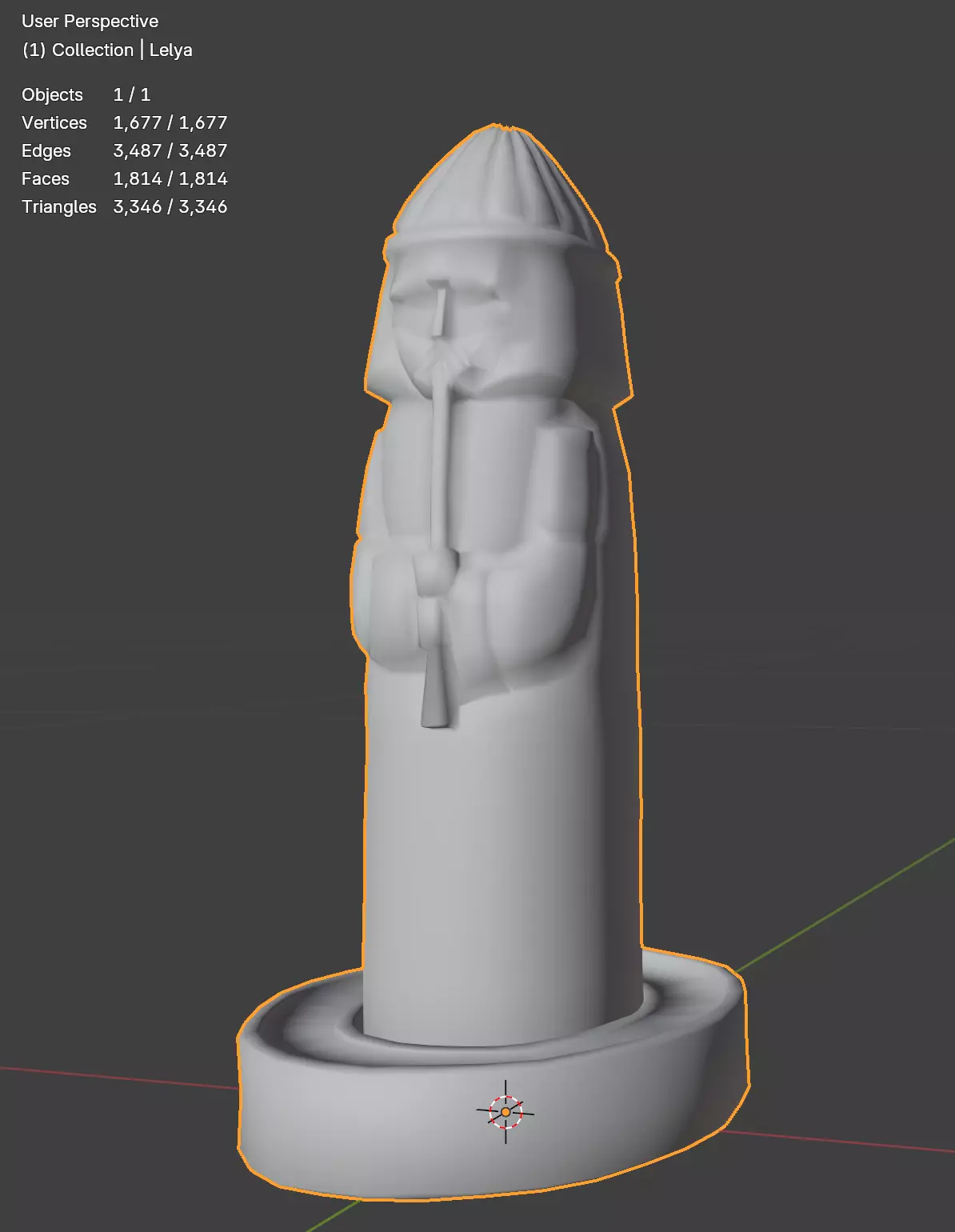Slavic Gods Figurine Lelya Low-poly 3D model_21