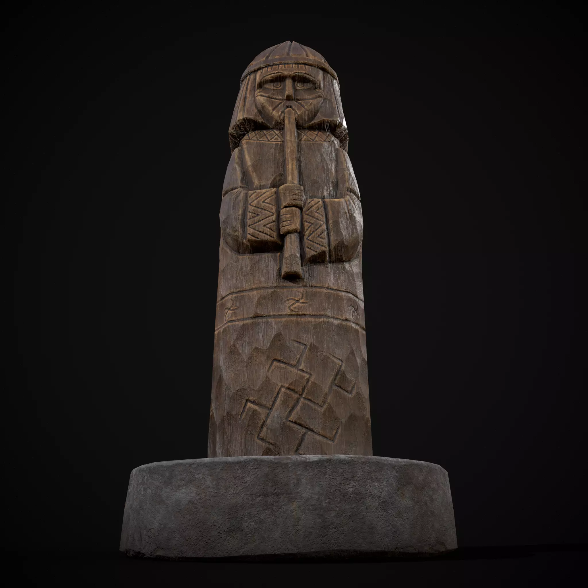 Slavic Gods Figurine Lelya Low-poly 3D model_9