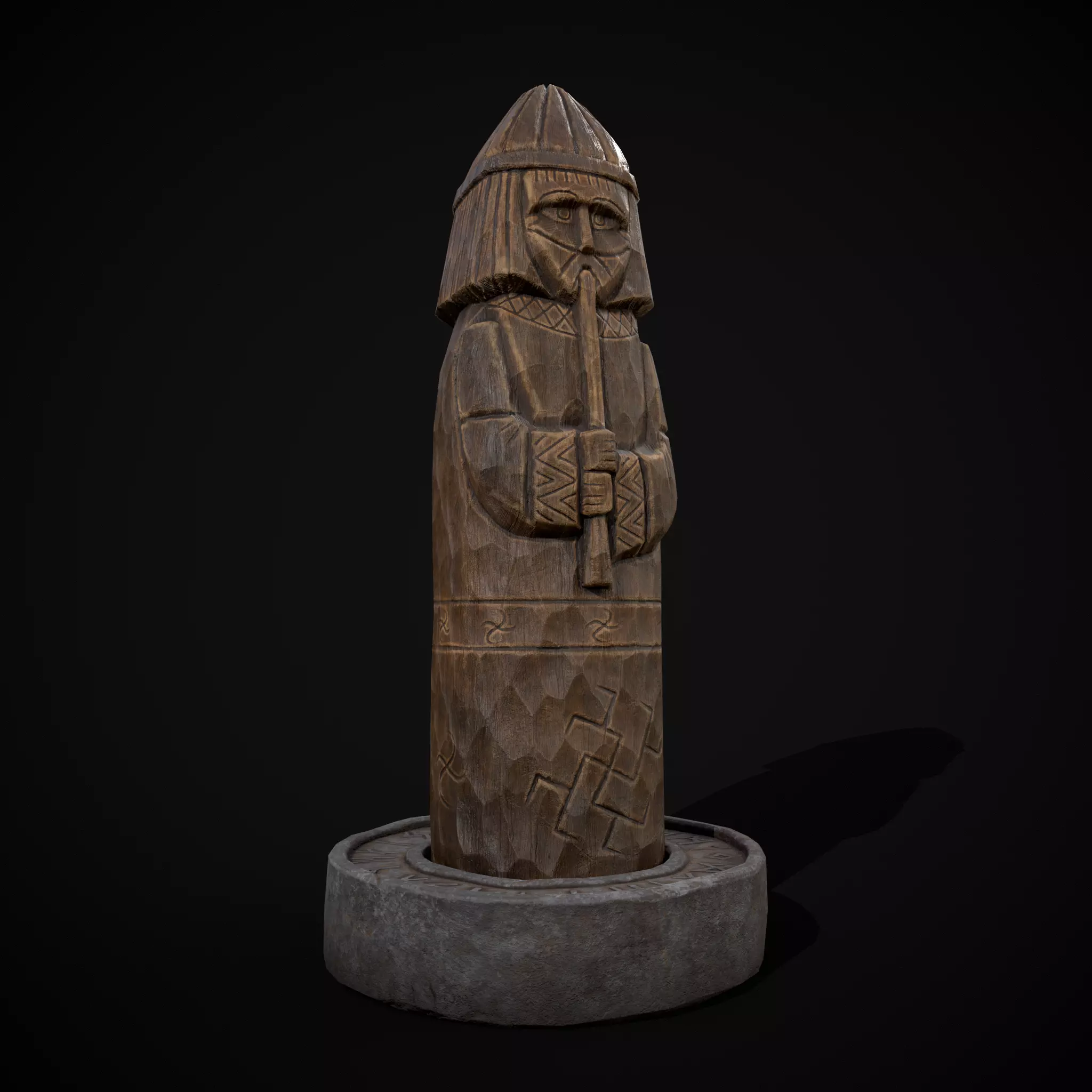 Slavic Gods Figurine Lelya Low-poly 3D model_0