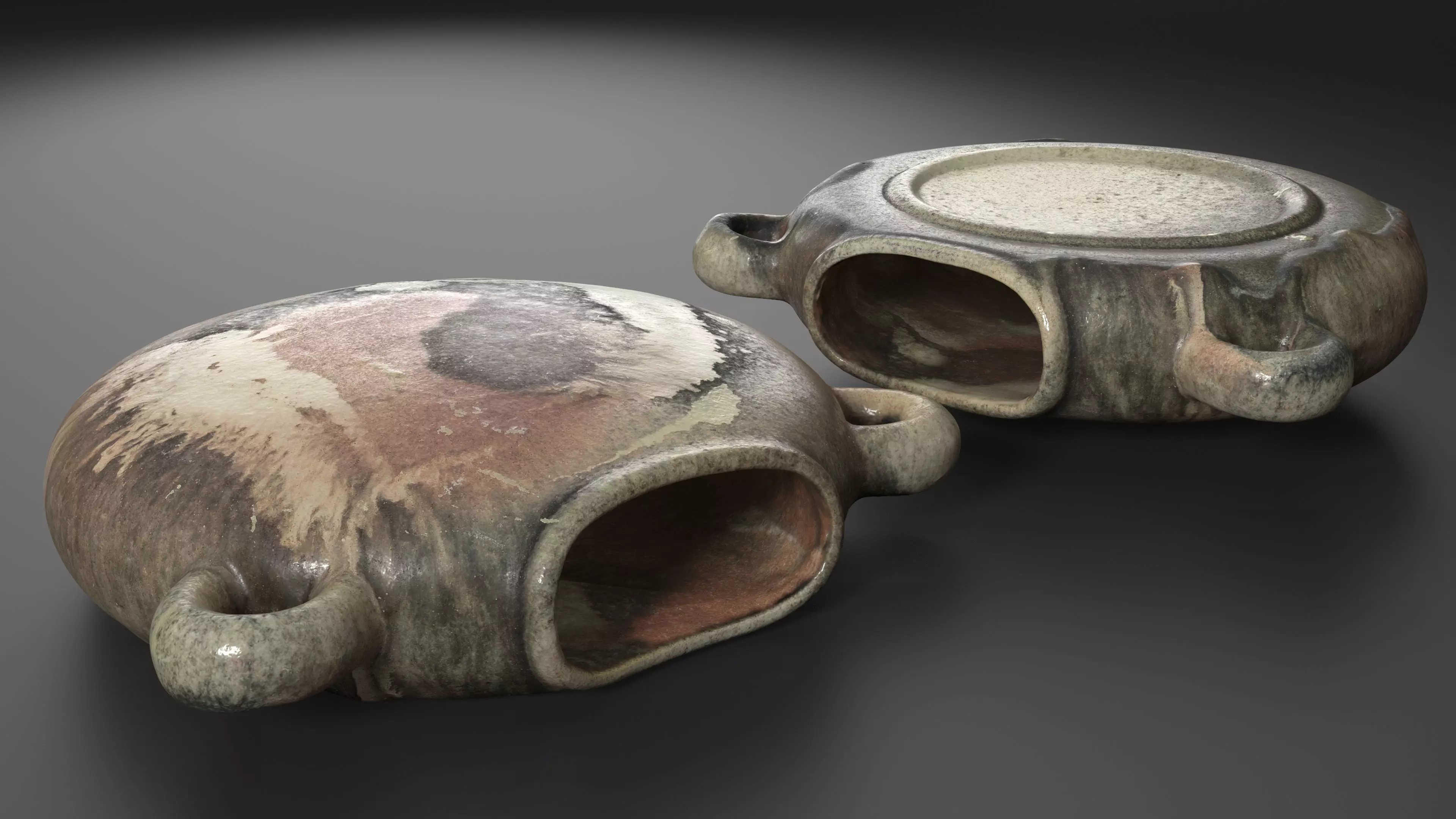 Antique Clay Vase - Ancient Ceramic Amphora Low-poly 3D model_2