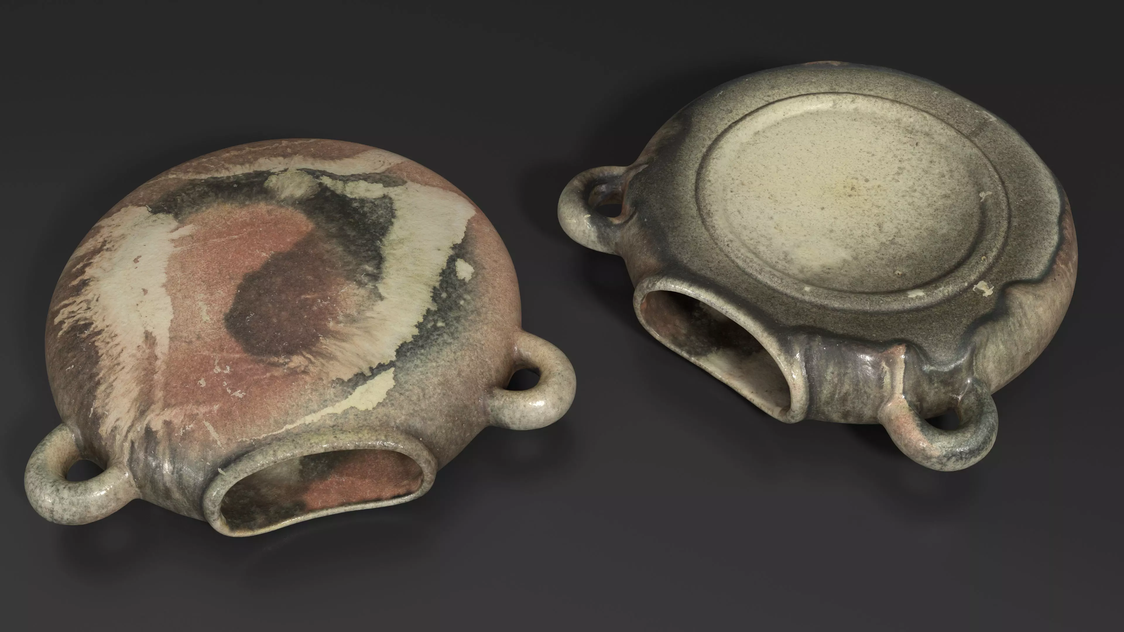 Antique Clay Vase - Ancient Ceramic Amphora Low-poly 3D model_4