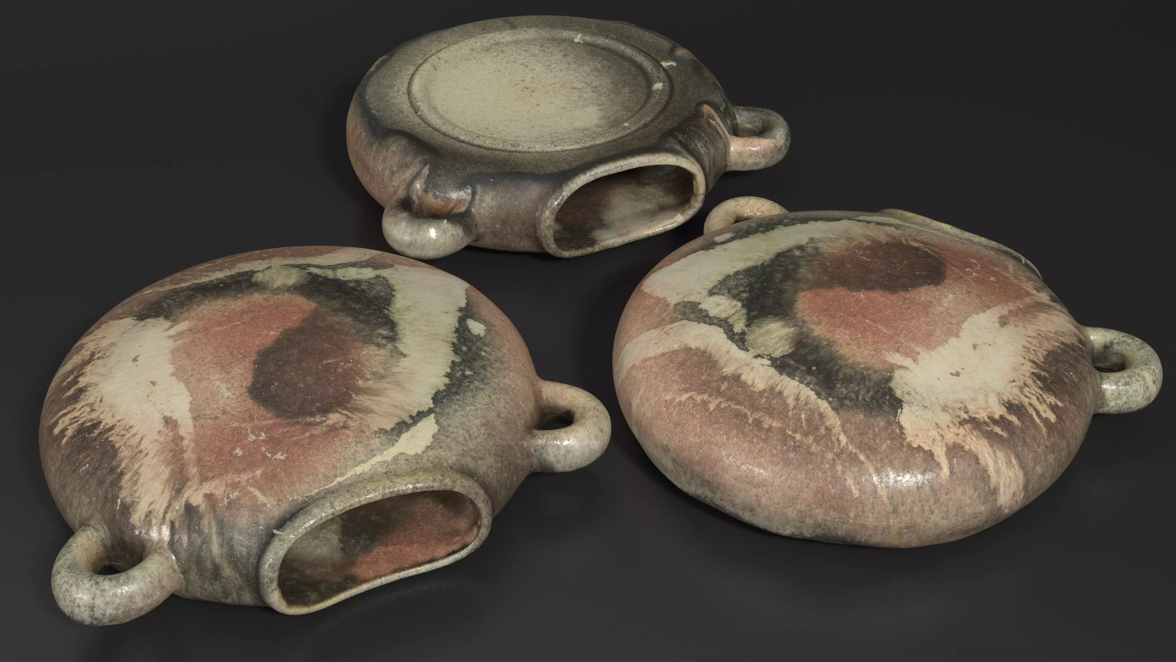 Antique Clay Vase - Ancient Ceramic Amphora Low-poly 3D model_5