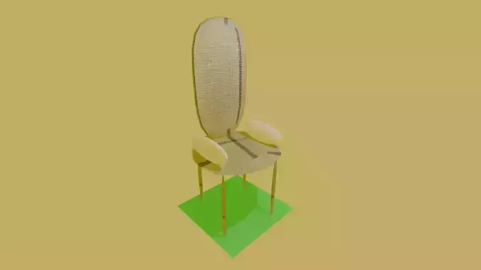 Modern Wooden Chair 3D Model PBR Textured