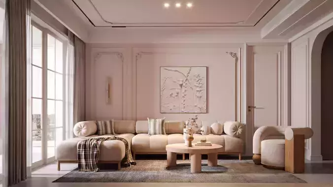Modern Living Room 3D model