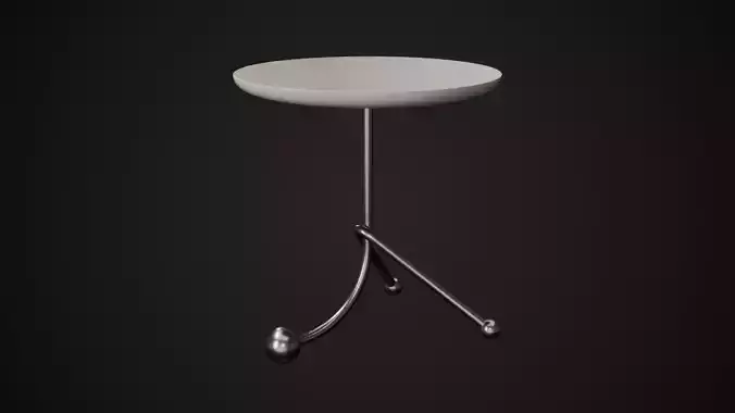 Twisted Stainless Steel Round Side Table