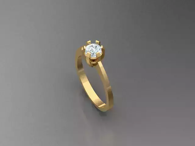 Solitaire  Ring For Diamond US Ring Size 7 