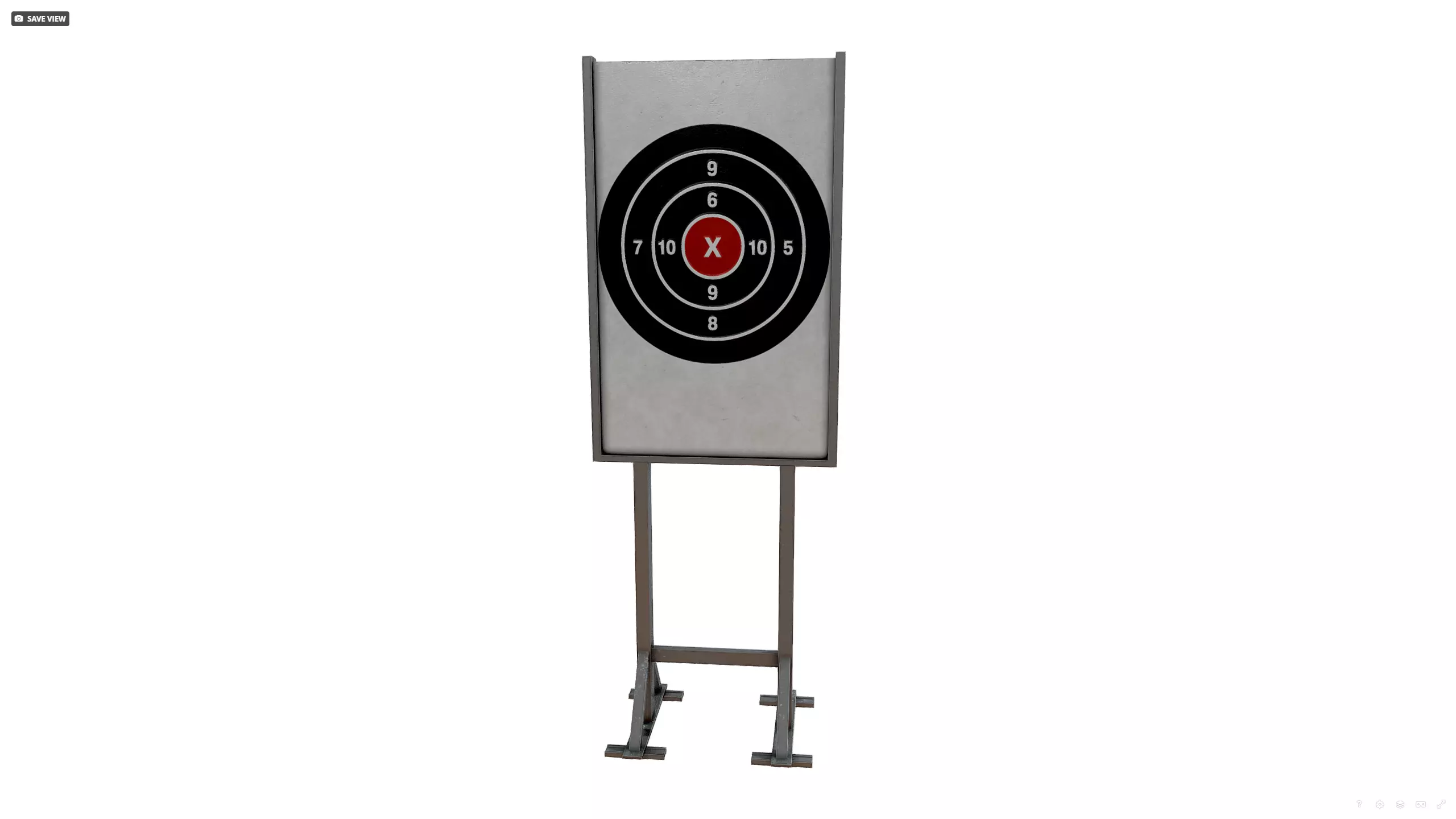 Shooting target Low-poly 3D model_1
