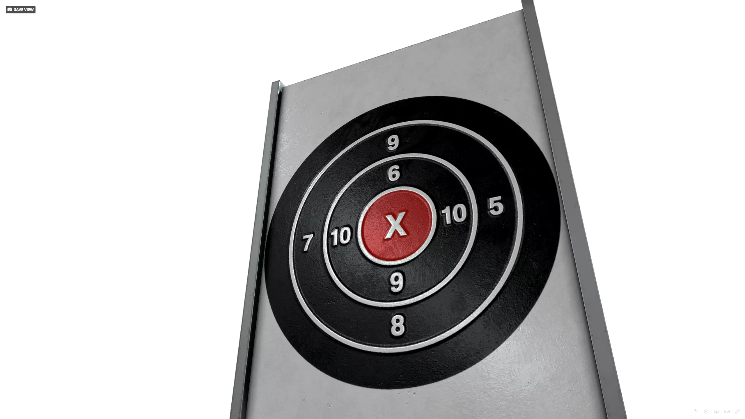 Shooting target Low-poly 3D model_13