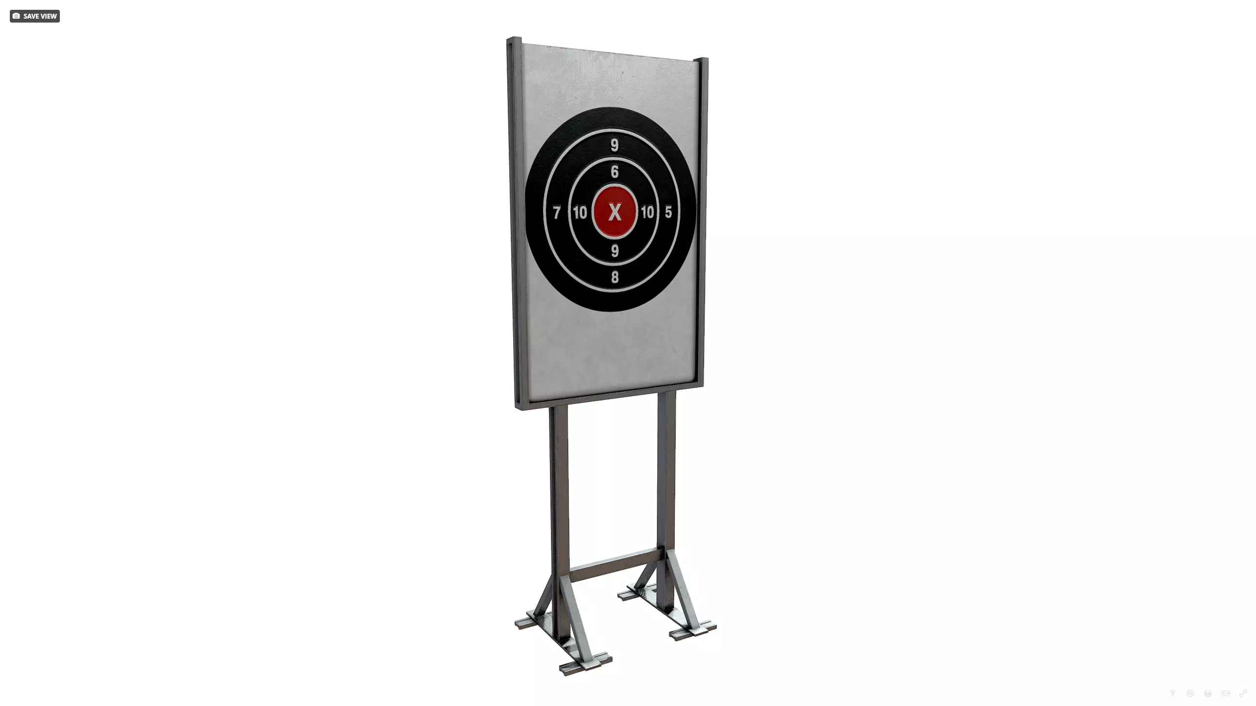 Shooting target Low-poly 3D model_12