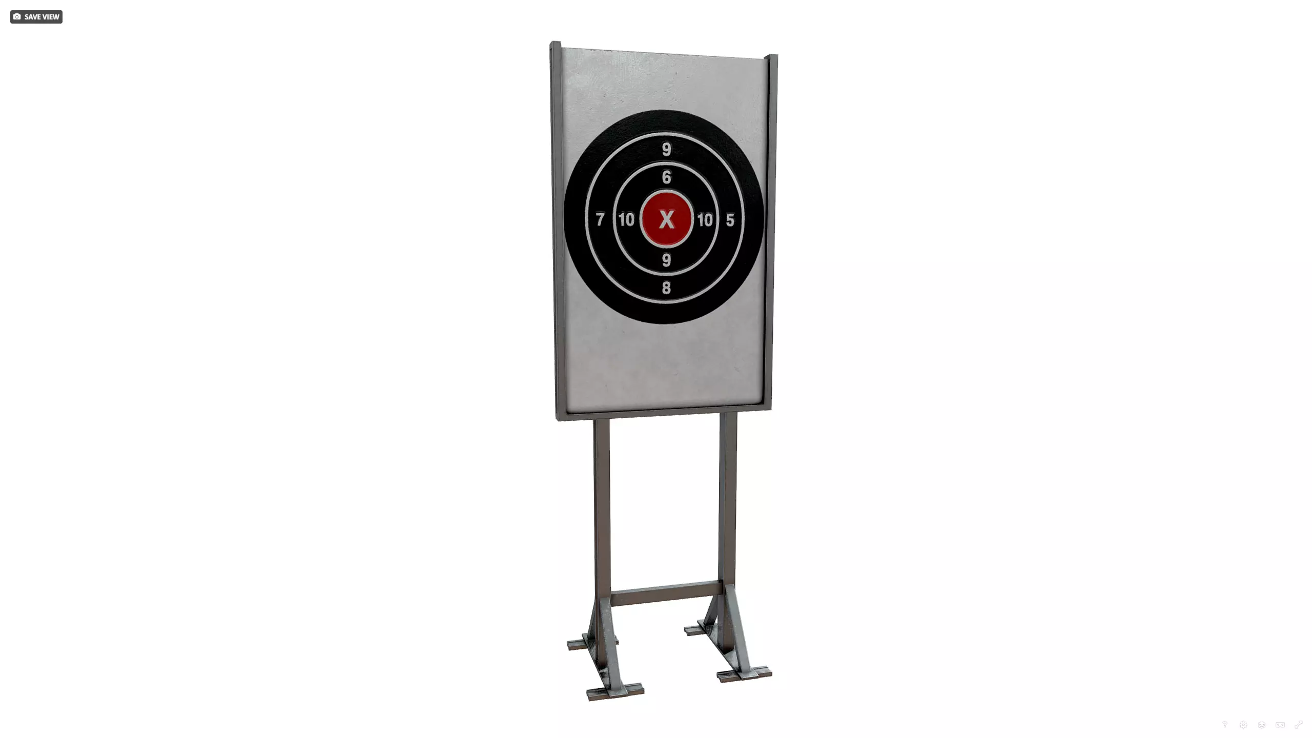 Shooting target Low-poly 3D model_0