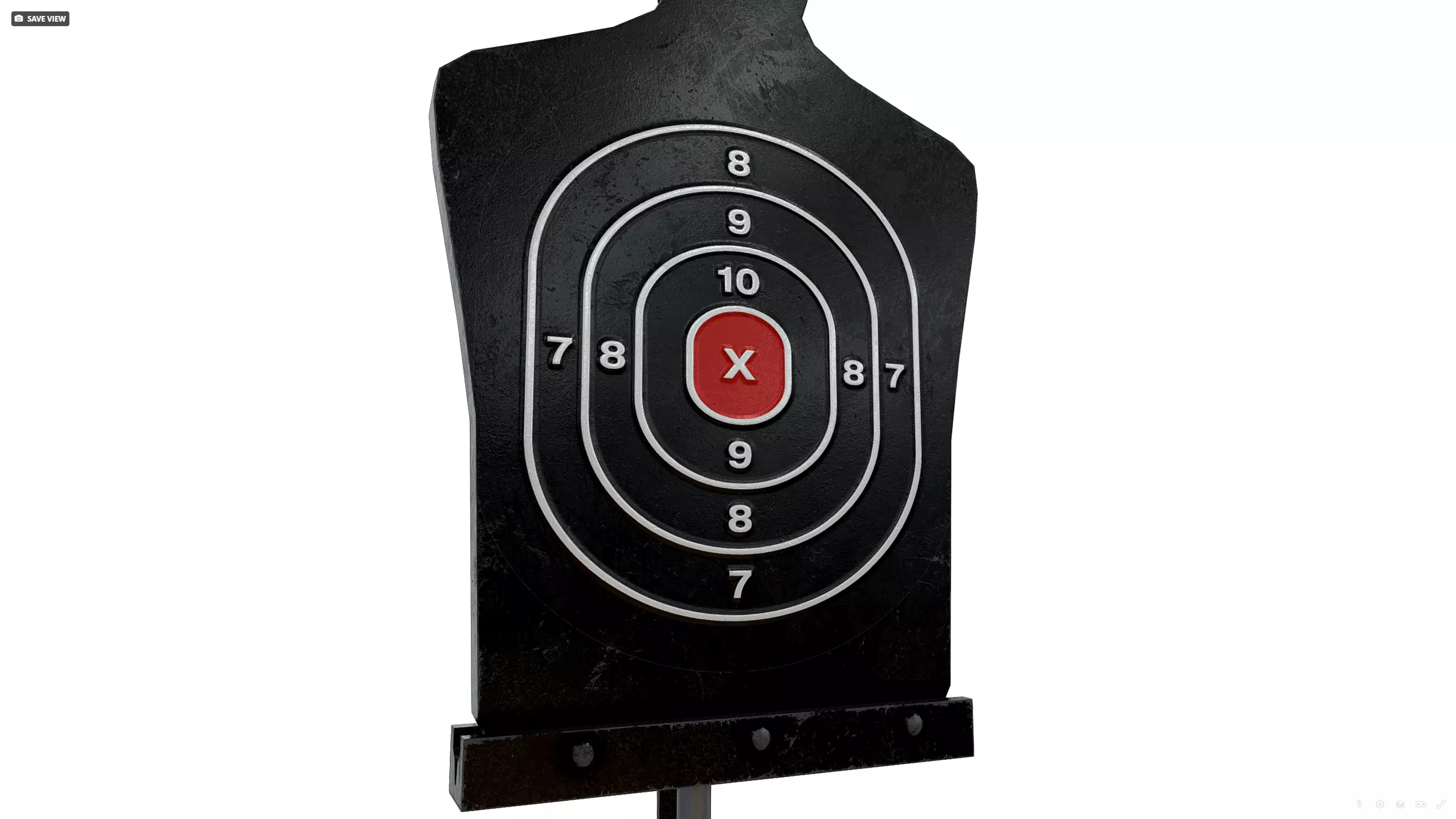 Rocking shooting target Low-poly 3D model_10