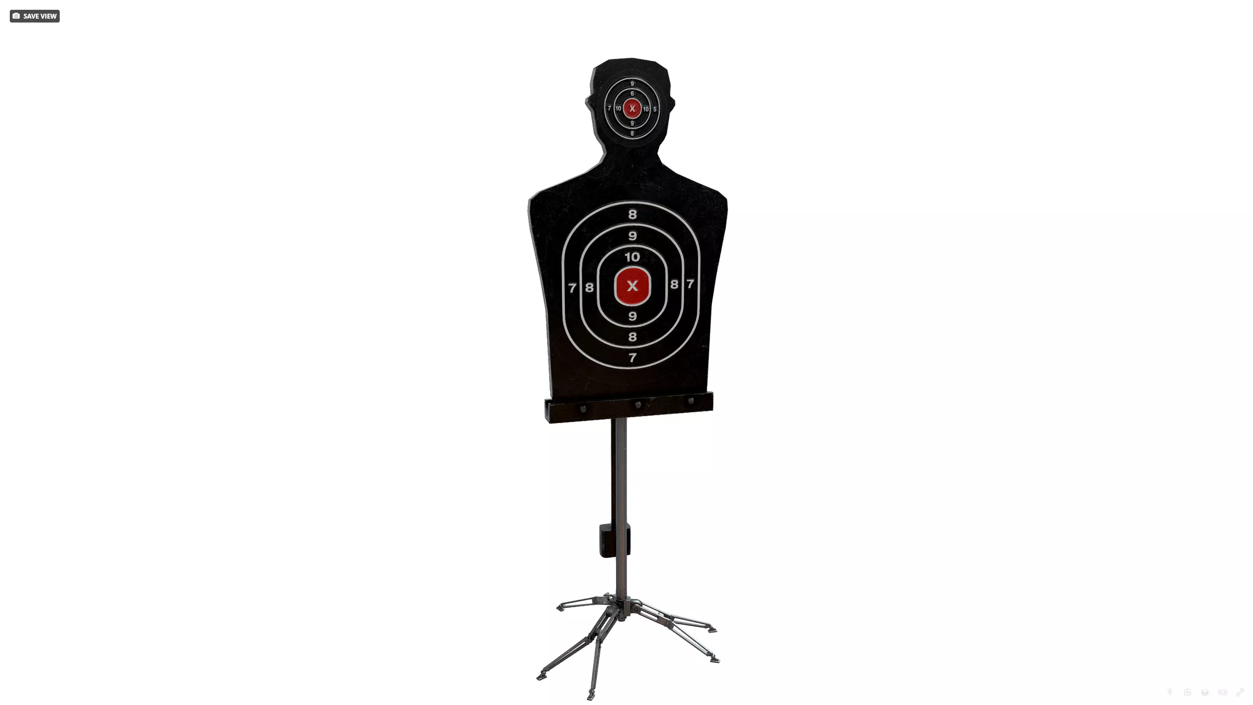 Rocking shooting target Low-poly 3D model_9