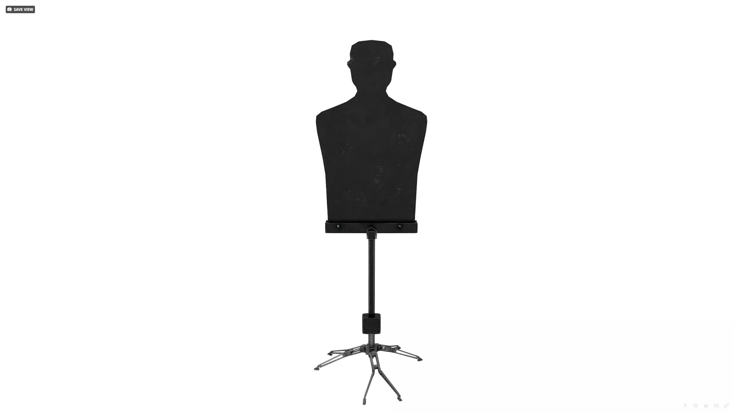 Rocking shooting target Low-poly 3D model_5