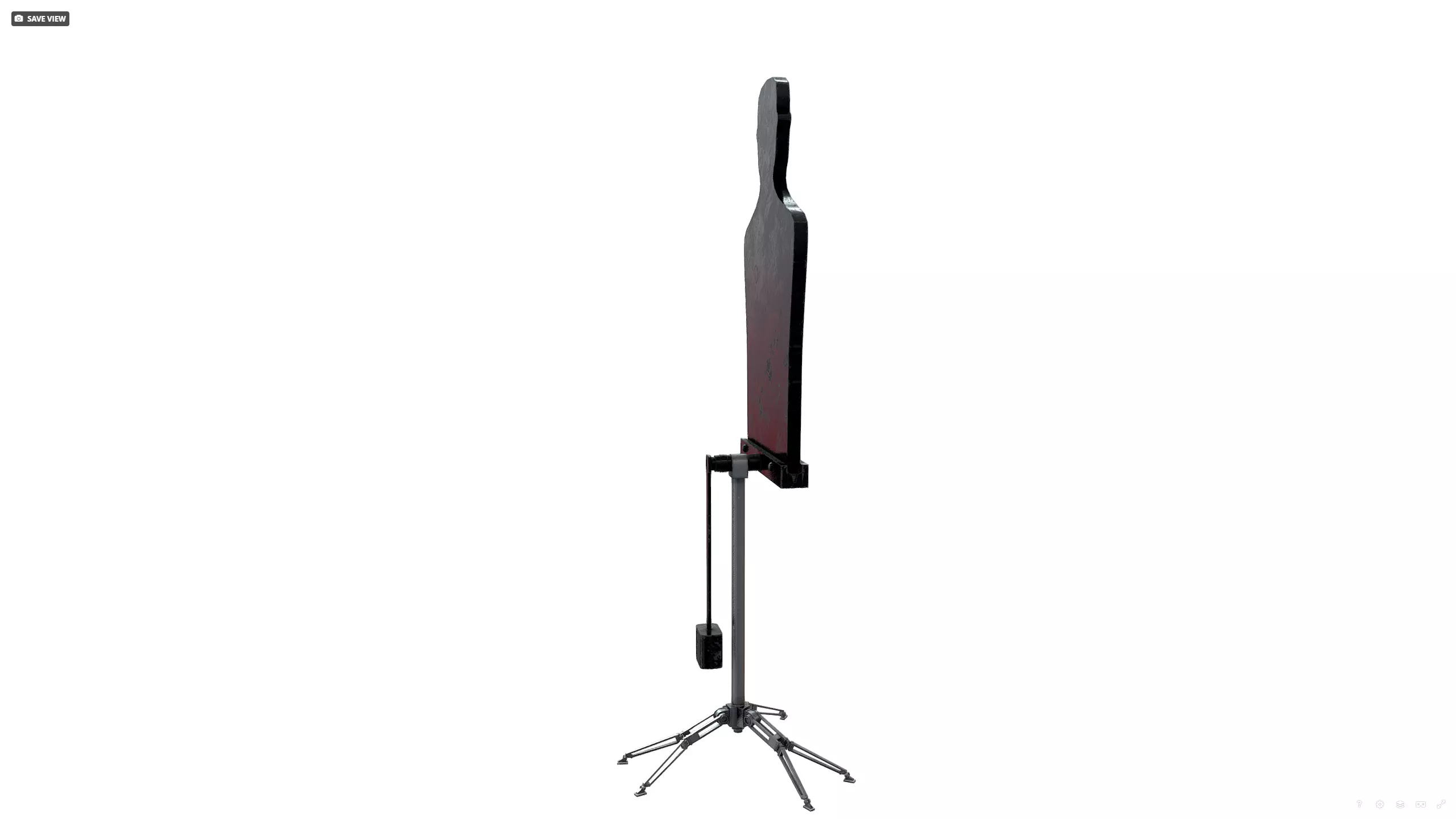 Rocking shooting target Low-poly 3D model_7