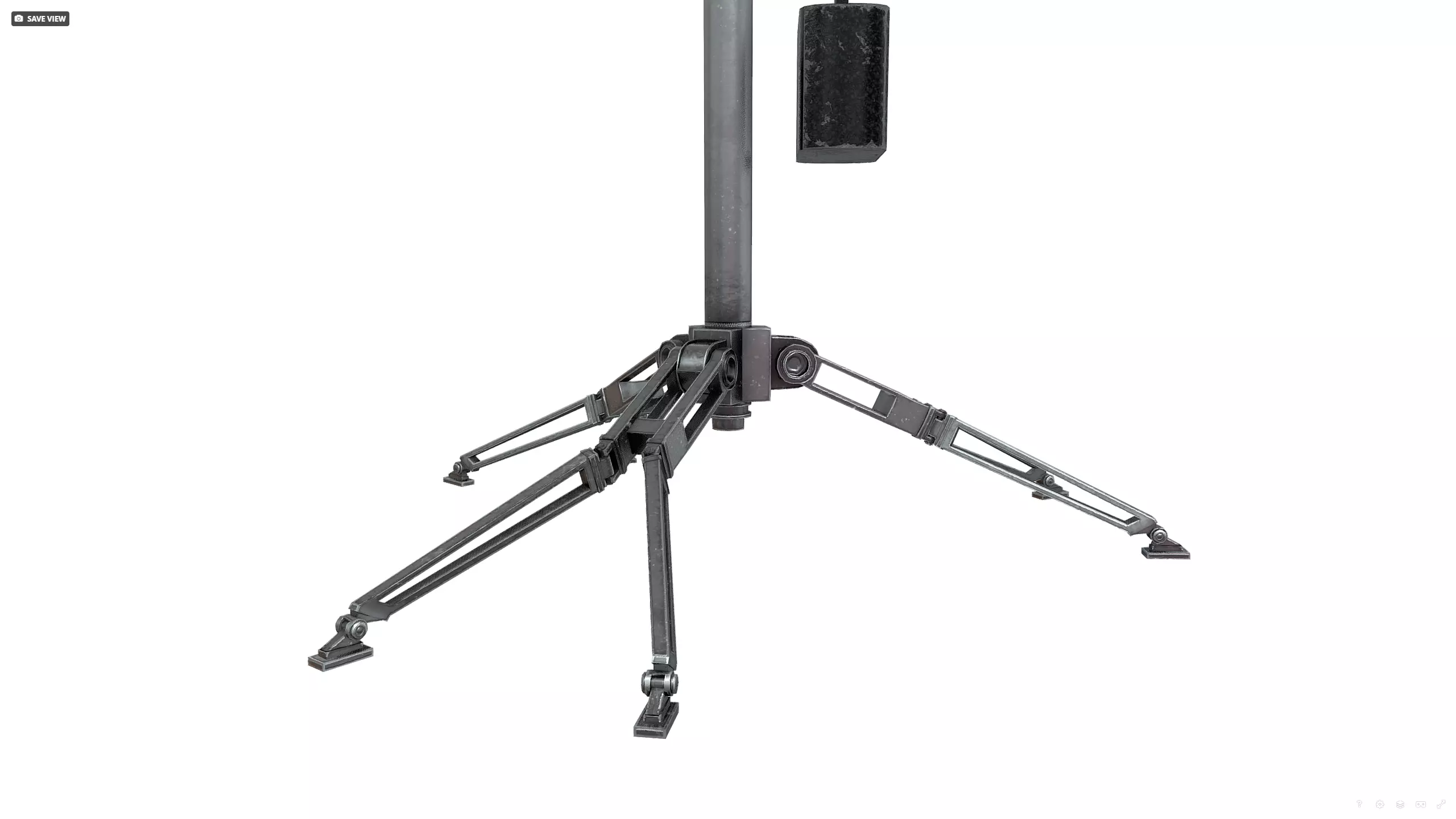 Rocking shooting target Low-poly 3D model_11