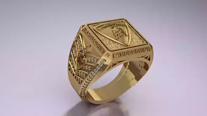 Ring Jewelry model - The V12 Signet for Men 3D print model
