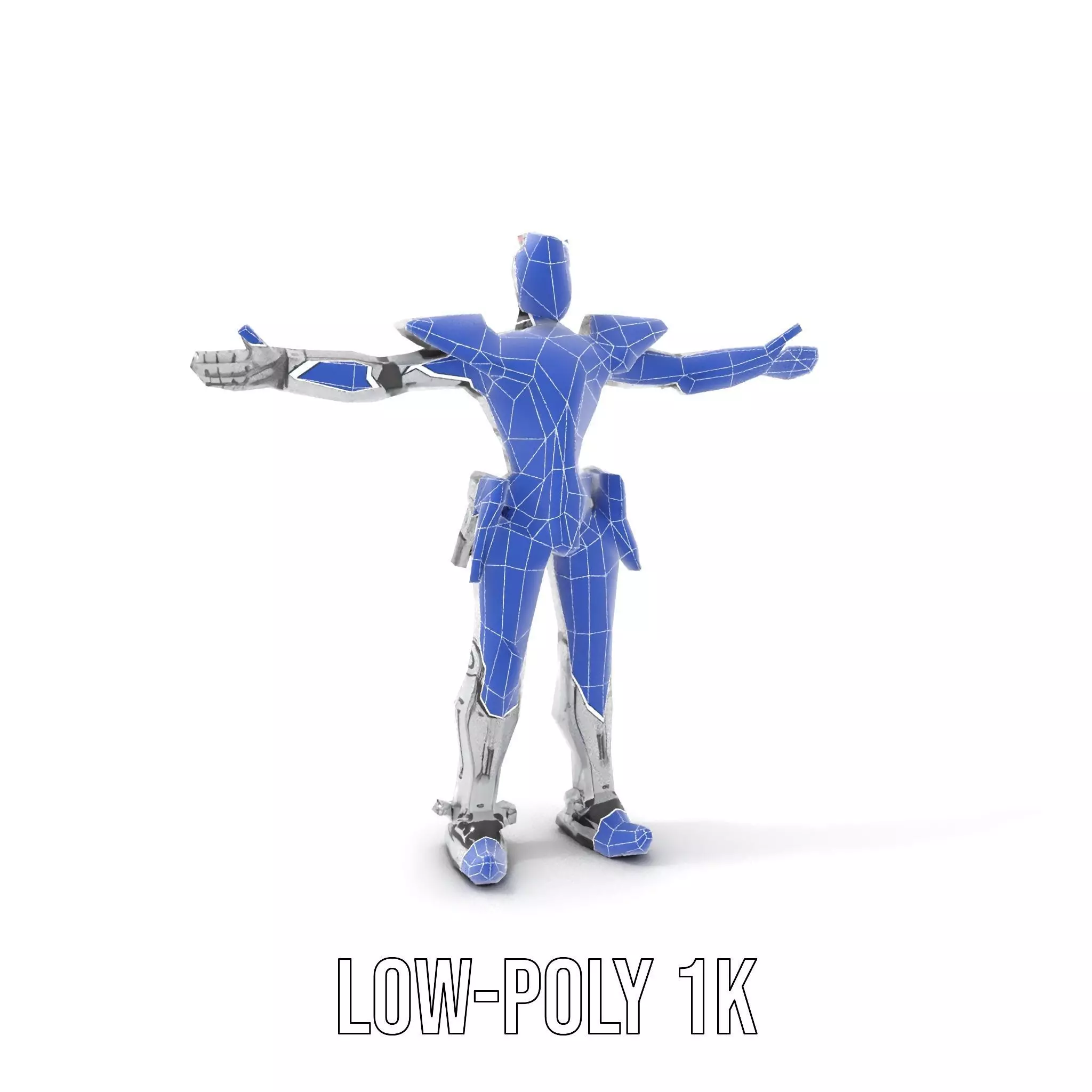 Futuristic Armored Robot model pack Low-poly 3D model_30