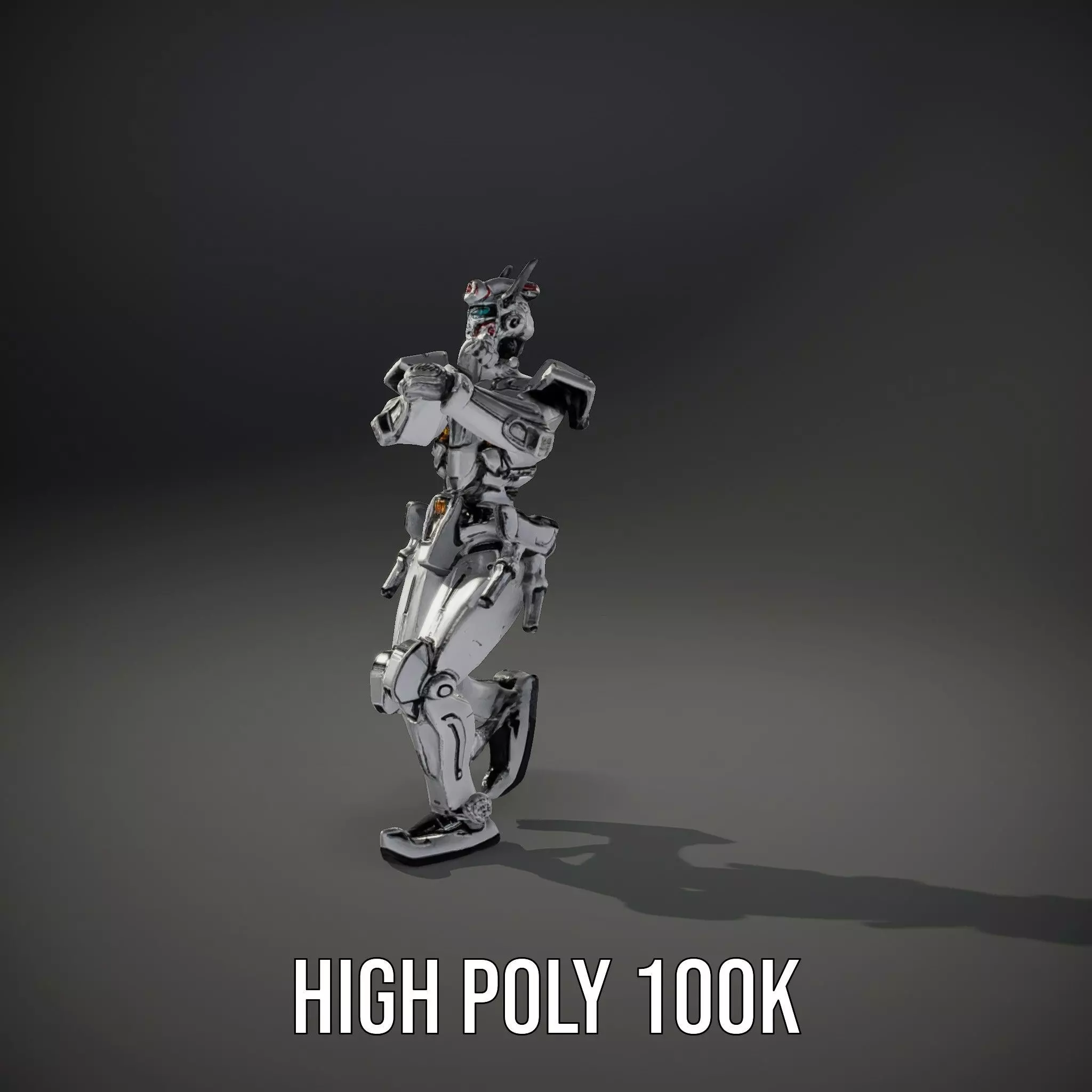 Futuristic Armored Robot model pack Low-poly 3D model_33