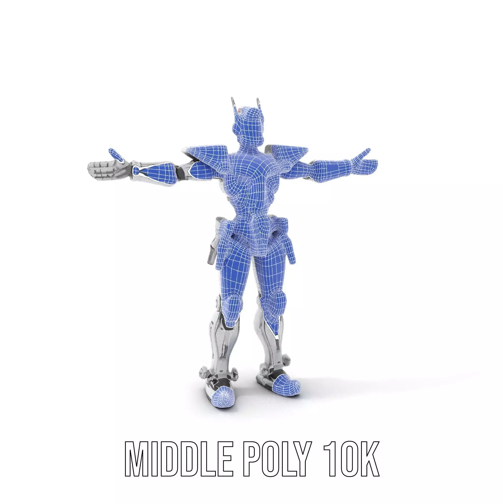 Futuristic Armored Robot model pack Low-poly 3D model_18