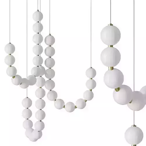 WOMO Pearl Brass Globe Chandelier