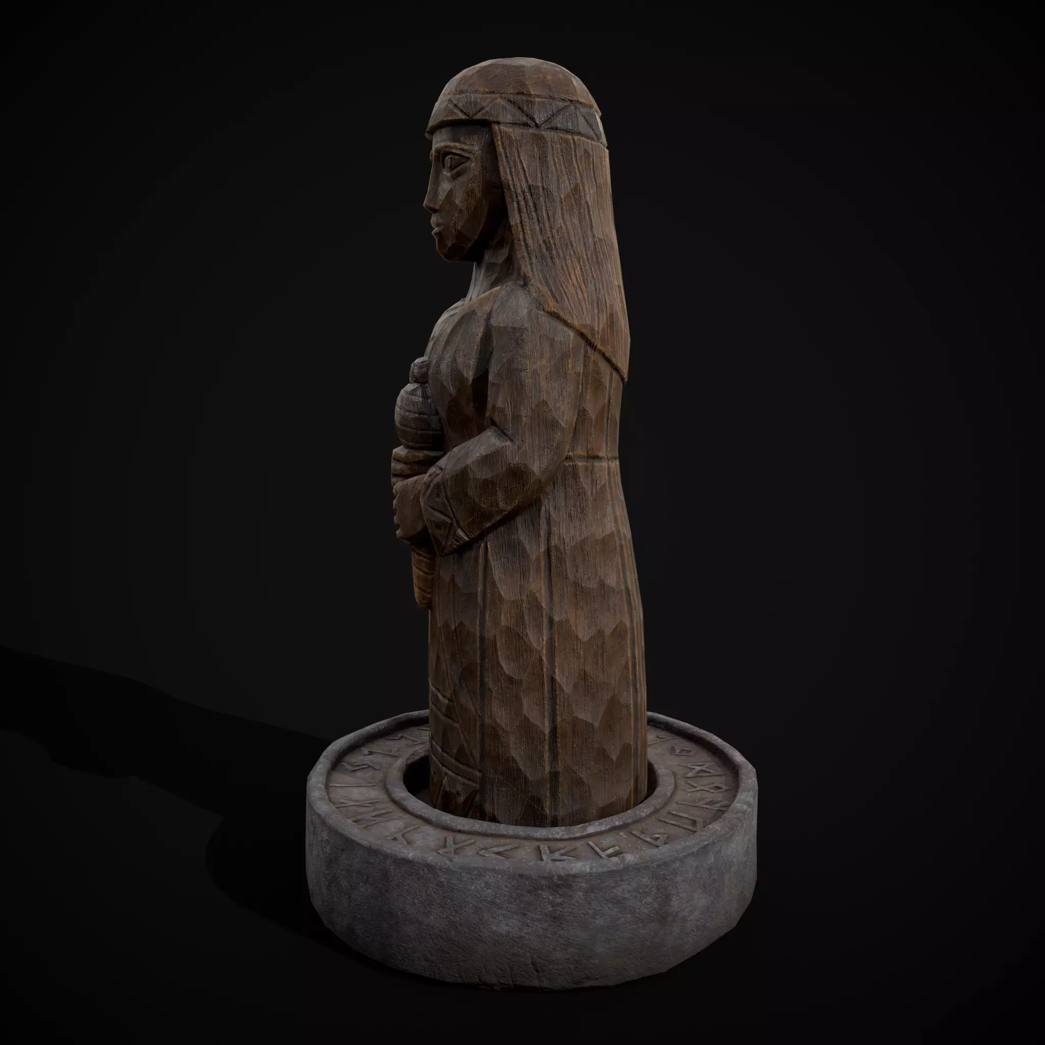 Slavic Gods Figurine Mokosh Low-poly 3D model_7