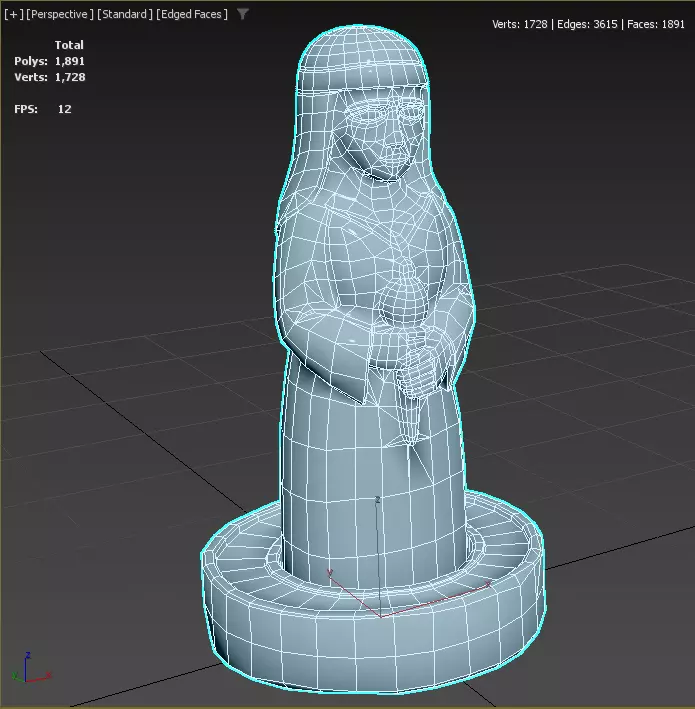 Slavic Gods Figurine Mokosh Low-poly 3D model_21