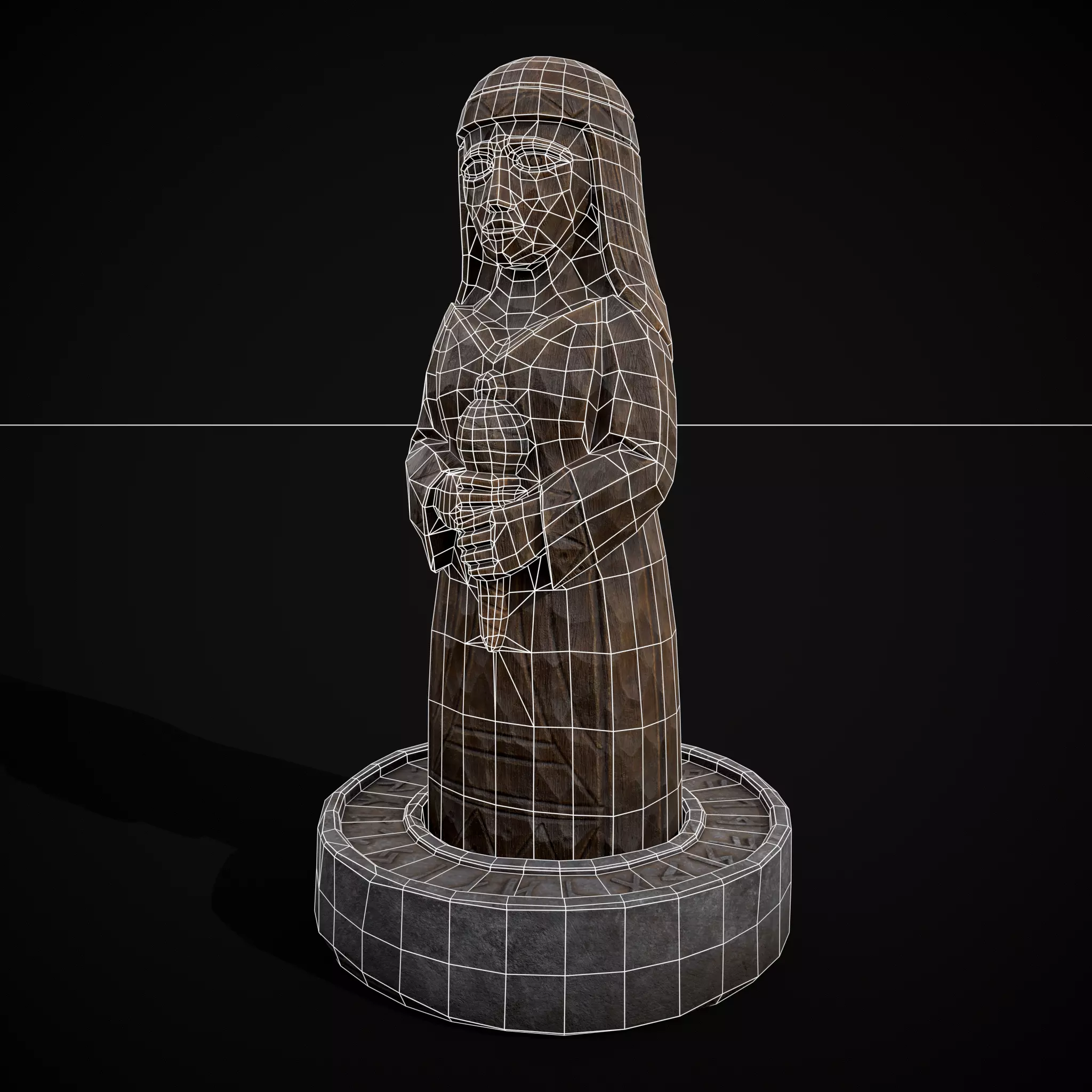 Slavic Gods Figurine Mokosh Low-poly 3D model_10