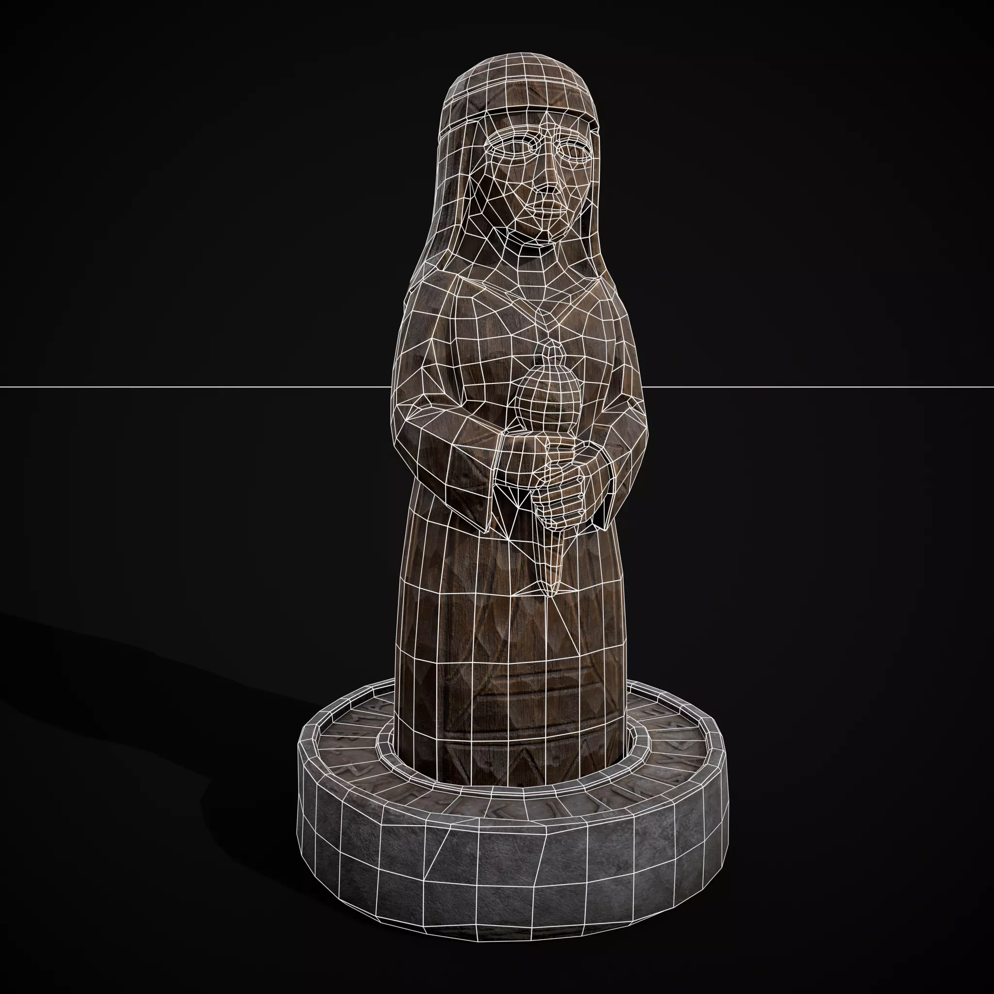 Slavic Gods Figurine Mokosh Low-poly 3D model_2