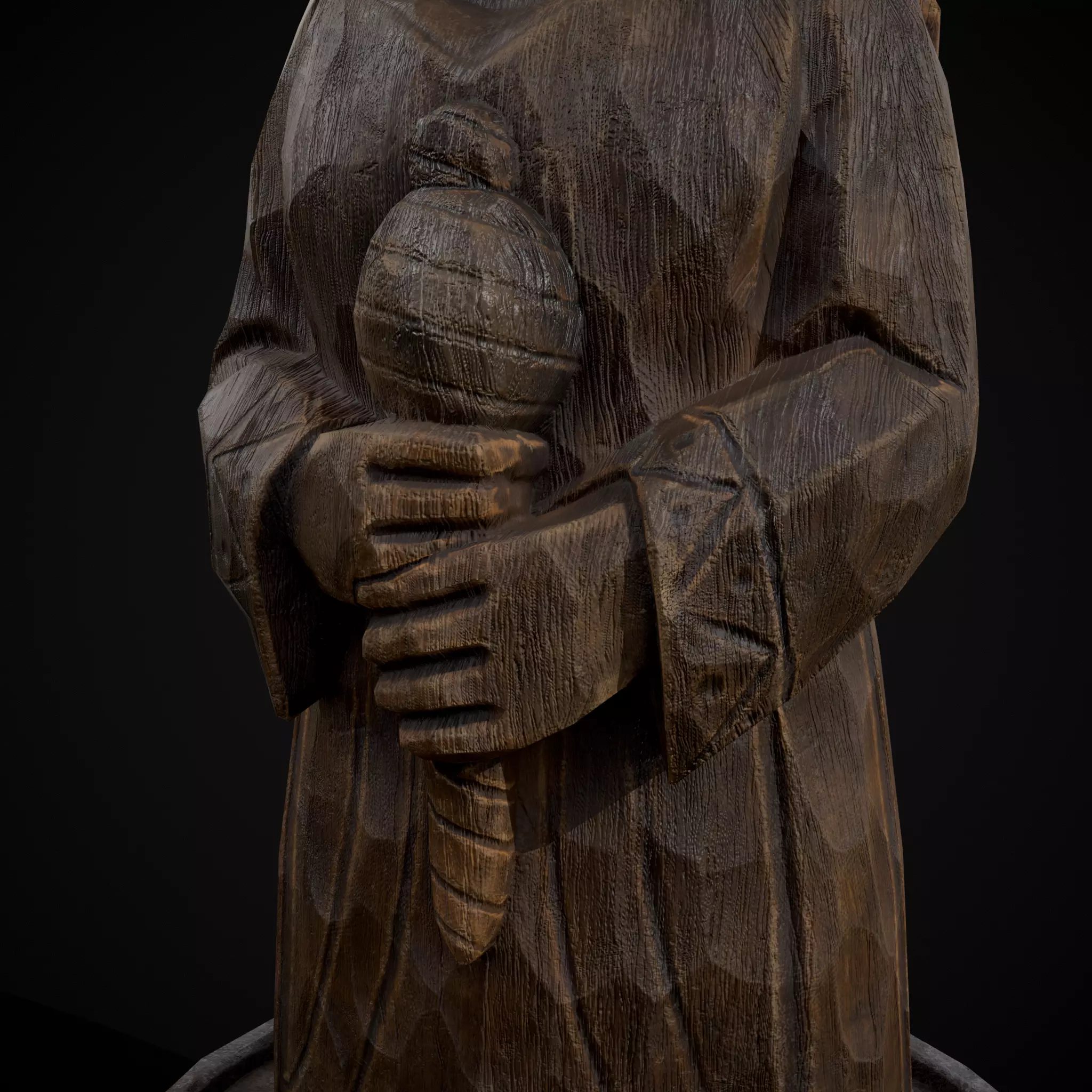 Slavic Gods Figurine Mokosh Low-poly 3D model_15