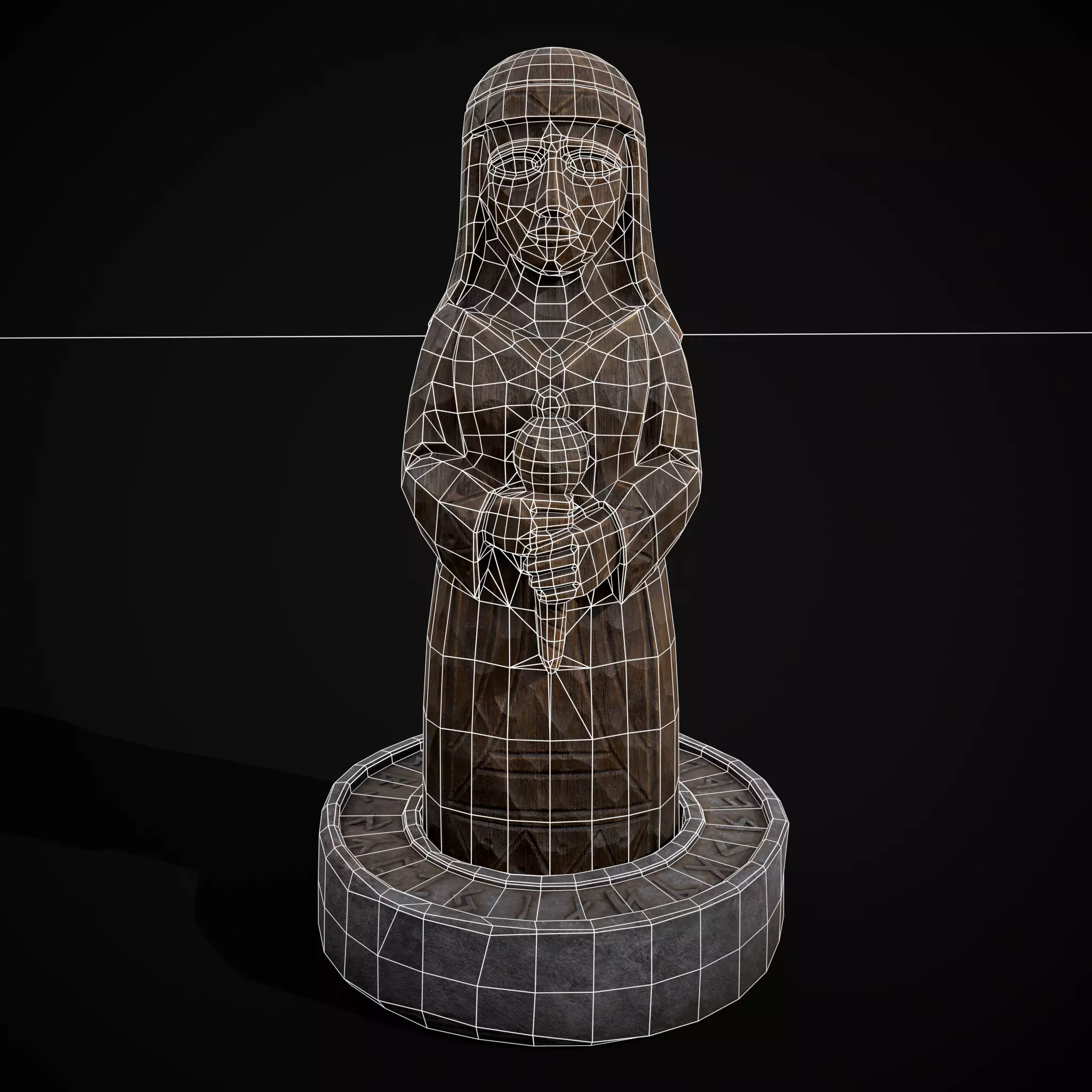 Slavic Gods Figurine Mokosh Low-poly 3D model_20