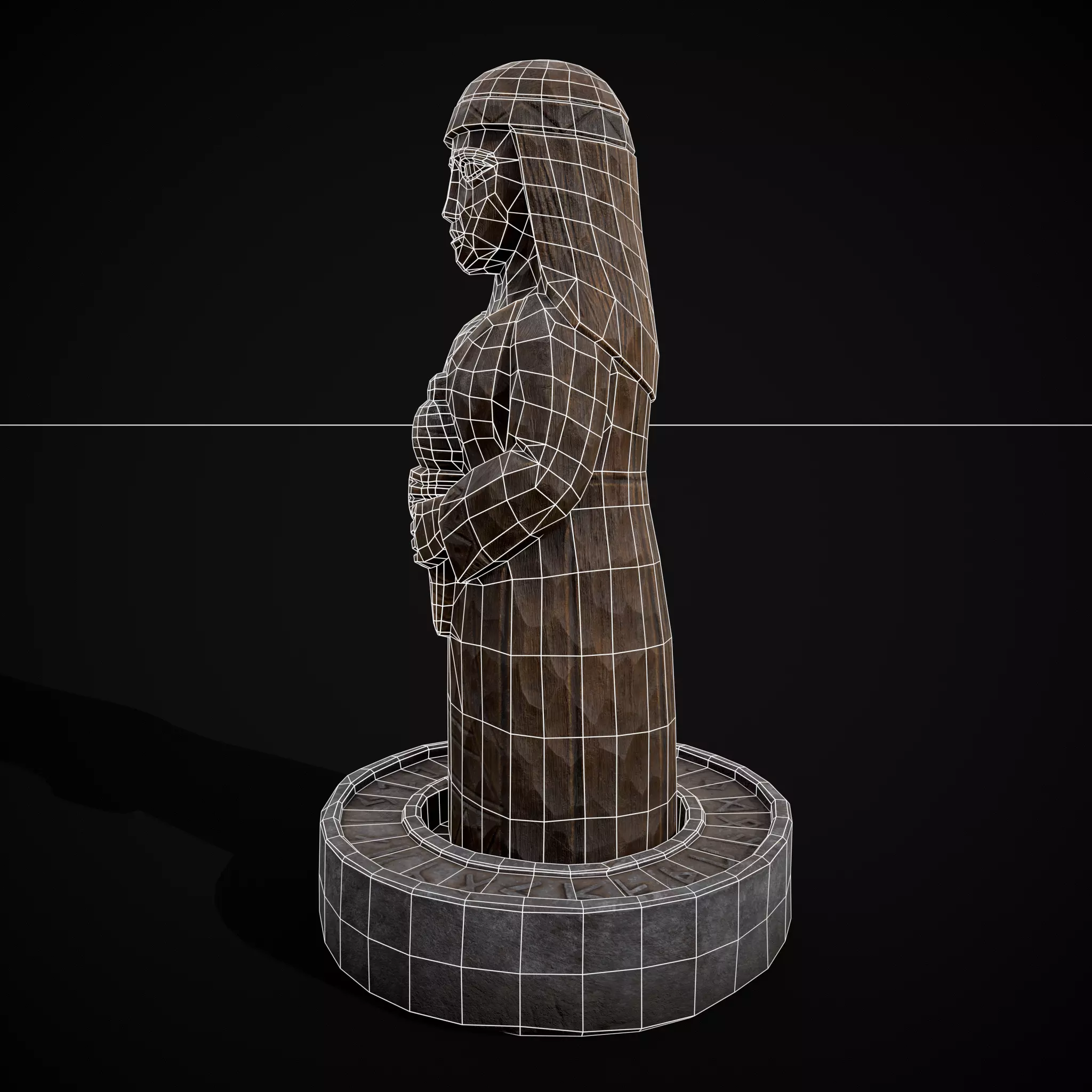 Slavic Gods Figurine Mokosh Low-poly 3D model_8