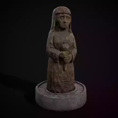 Slavic Gods Figurine Mokosh Low-poly 3D model