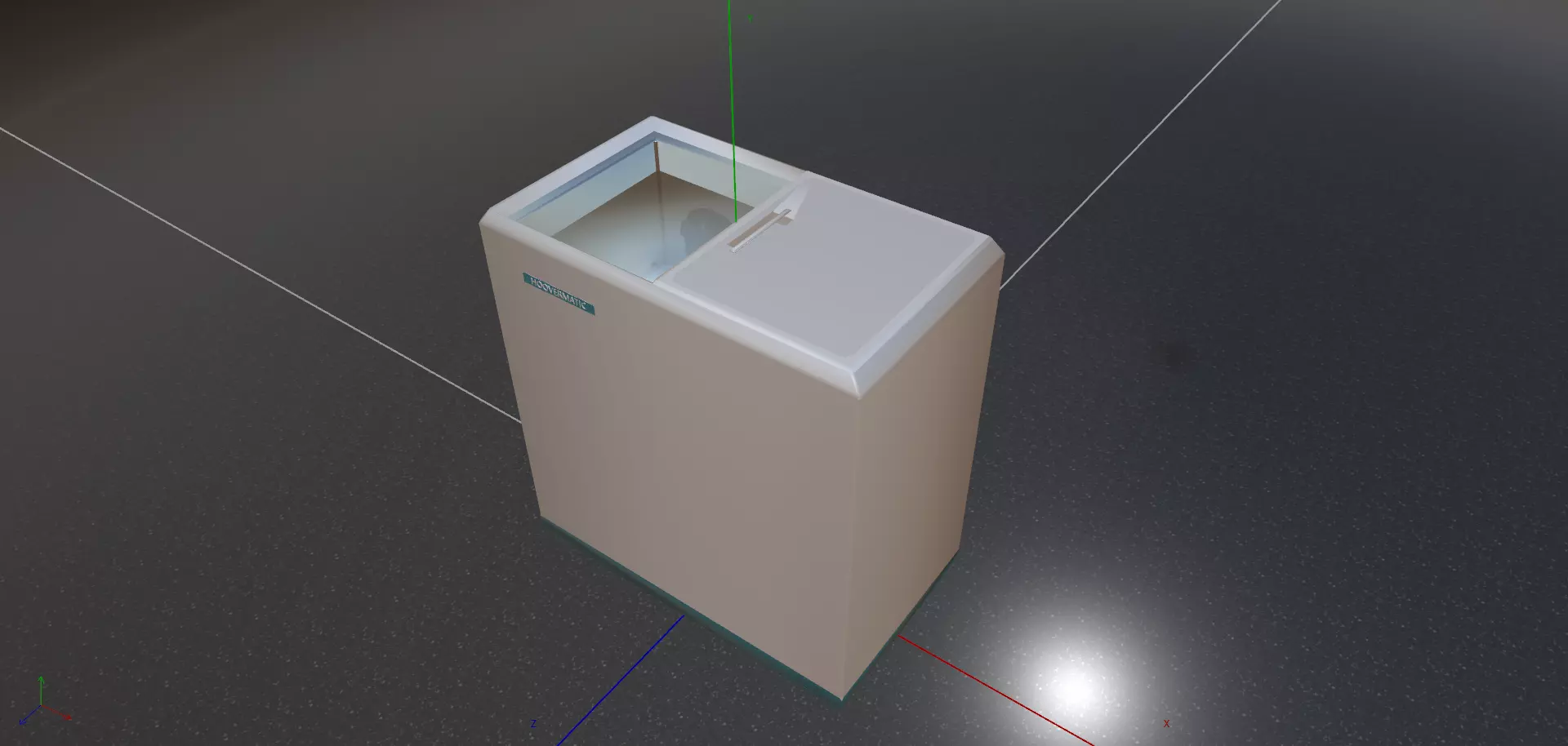 Vintage washing machine Hoovermatic TPSM162 3D model_1