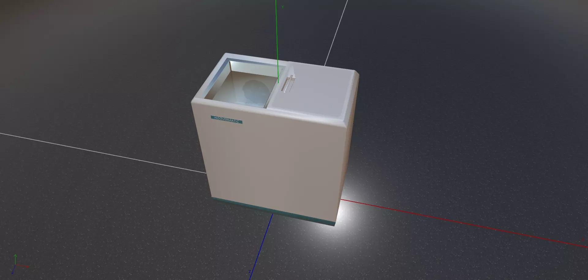 Vintage washing machine Hoovermatic TPSM162 3D model_0