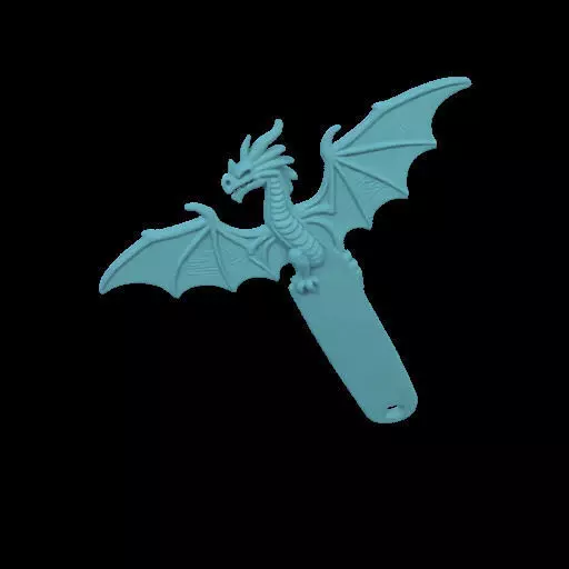 Dragon Shaped Bookmark 3D print model_16