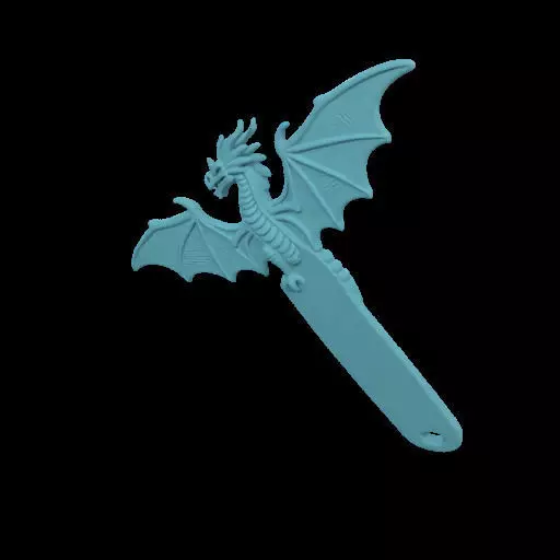 Dragon Shaped Bookmark 3D print model_13