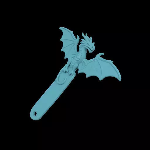 Dragon Shaped Bookmark 3D print model_27