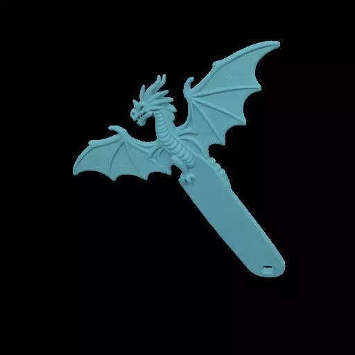 Dragon Shaped Bookmark 3D print model_14