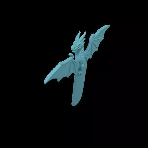 Dragon Shaped Bookmark 3D print model_20