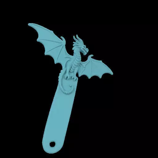 Dragon Shaped Bookmark 3D print model_3