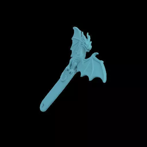 Dragon Shaped Bookmark 3D print model_25